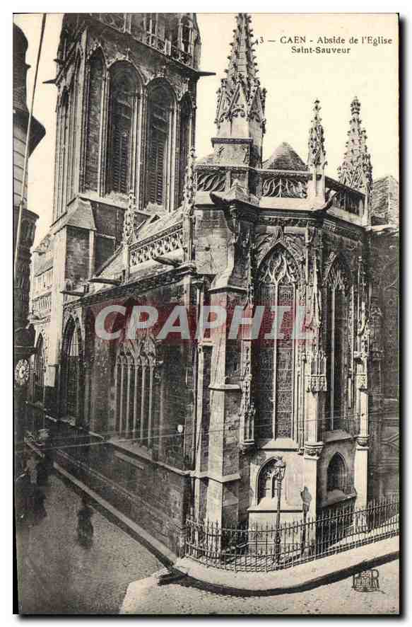 CPA Caen Abside de l'Eglise Saint Sauveur 