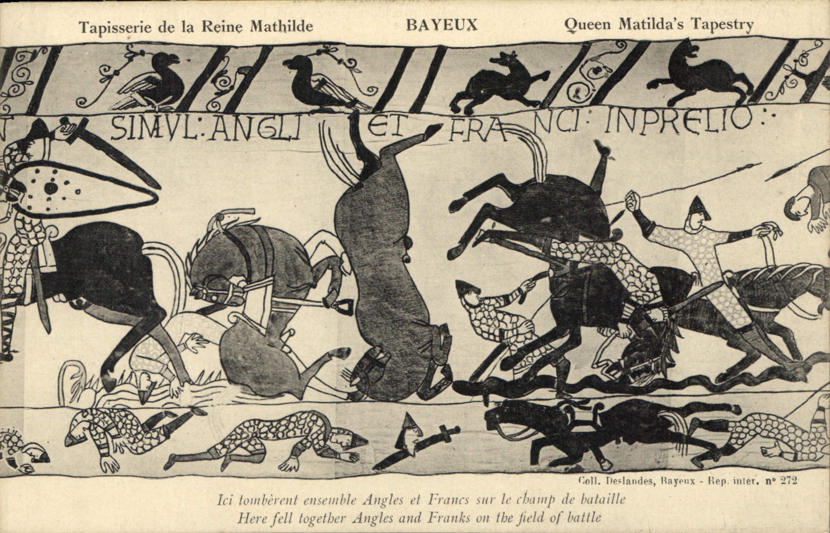 Tapisserie de la Reine Mathilde — Bayeux — Coll. Deslandes, Bayeux - Rep. inter. n° 272