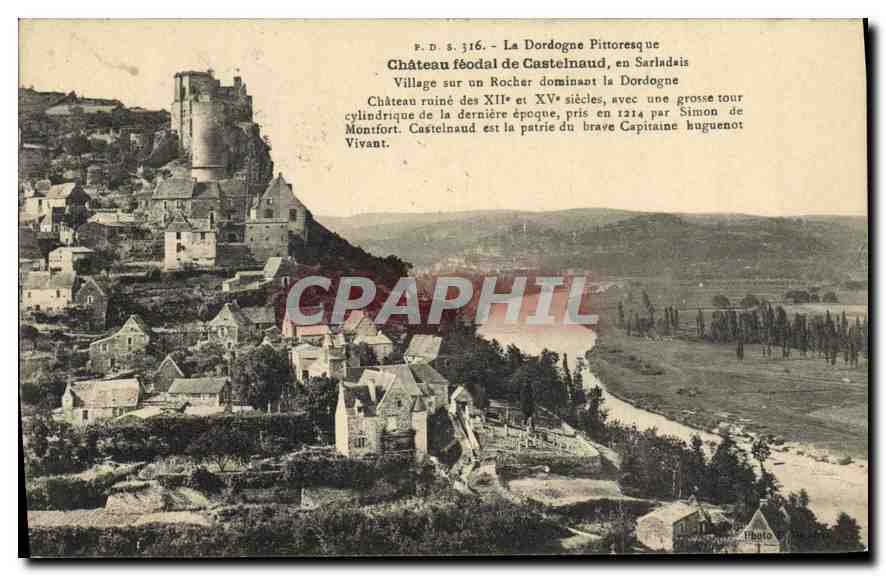 CPA La Dordogne Pitttoresque Chateau feodal de Castelnaud en Sarladais 