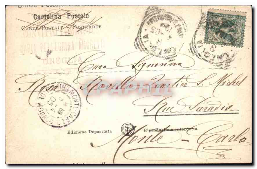 CPA Fantaisie Paysage — Verso
