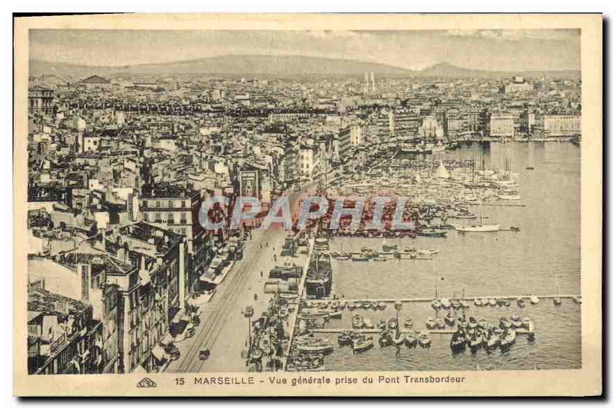 CPA Marseille Vue generale prise du Pont Transbordeur