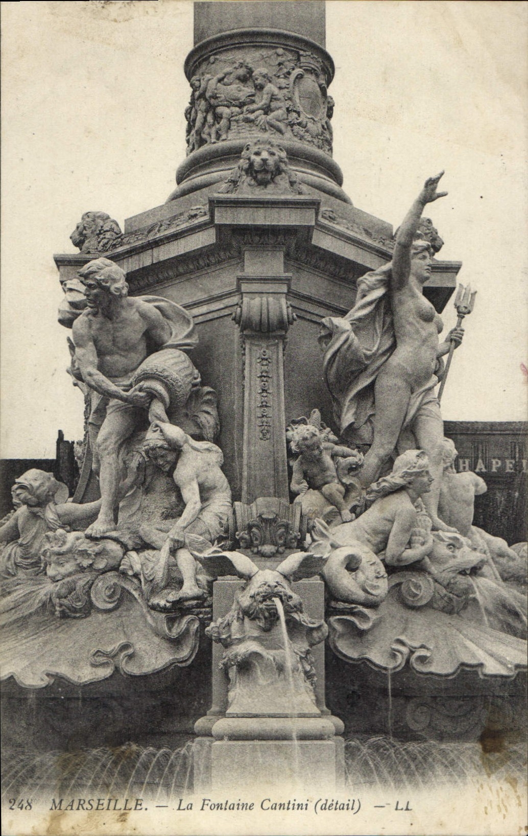 MARSEILLE — Fountain Cantini (detail) — LL