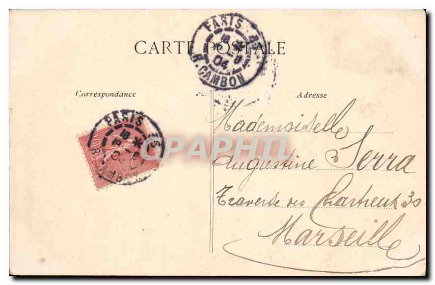 CPA Paris Grand Palais des Champs Elysees  — Rückseite