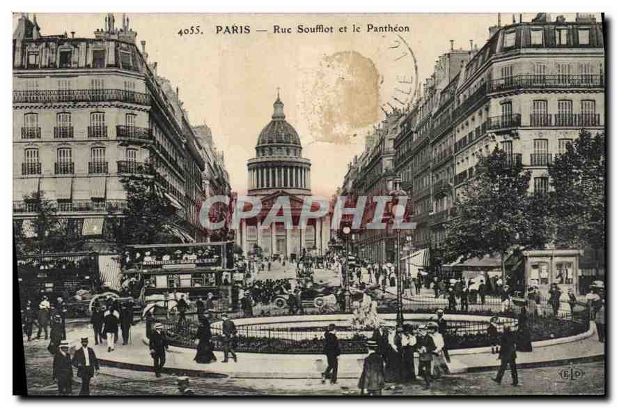 CPA Paris Rue Soufflot et le Pantheon 