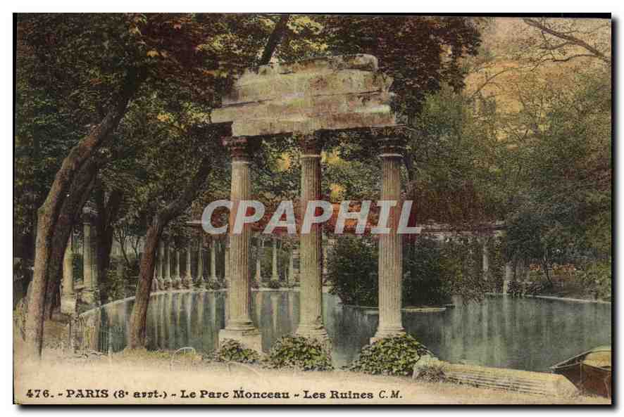 CPA Paris Le Parc Monceau Les Ruines 
