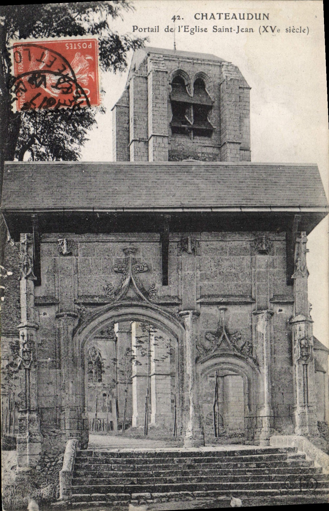 Châteaudun — Portail de l'Église Saint-Jean (XVe siècle) — Éditeur non identifié, n° 42