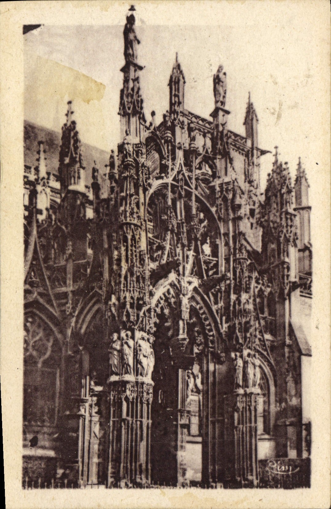 Louvières (Eure) — Église Notre-Dame, Portail Sud (XVe s.) et Tour centrale — éditeur Rian