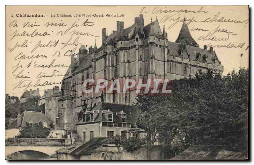 CPA Chateaudun Le Chateau vote Nord Ouest vu du Loir 