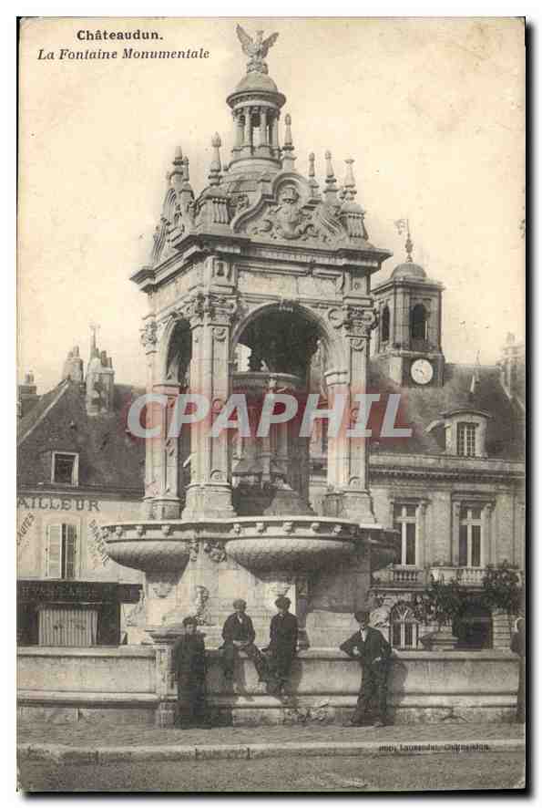 CPA Chateaudun La Fontaine Monumentale 