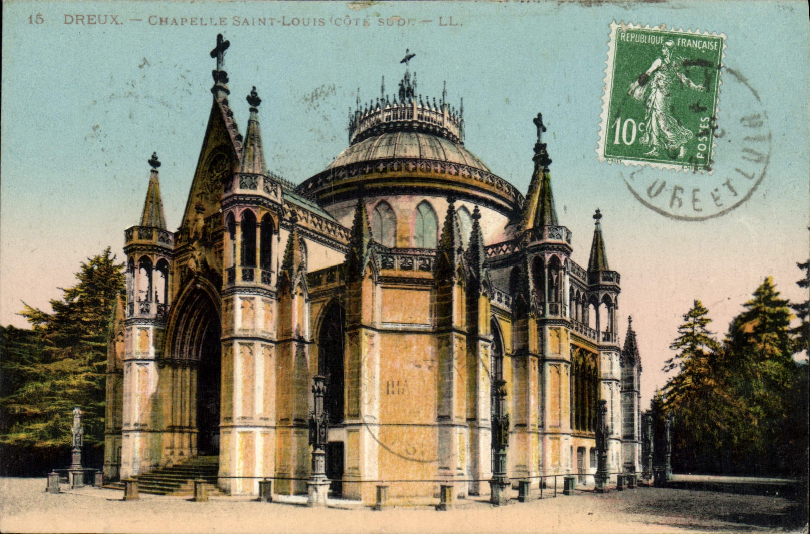 Dreux — Chapelle Saint-Louis (côté sud) — LL. — Éditeur LL.