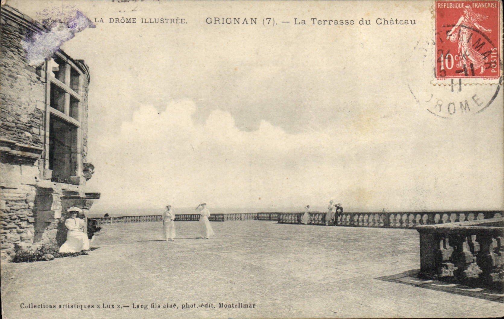 Grignan (7) — La Terrasse du Château — Lang fils aîné, phot.-édit. Montelimar