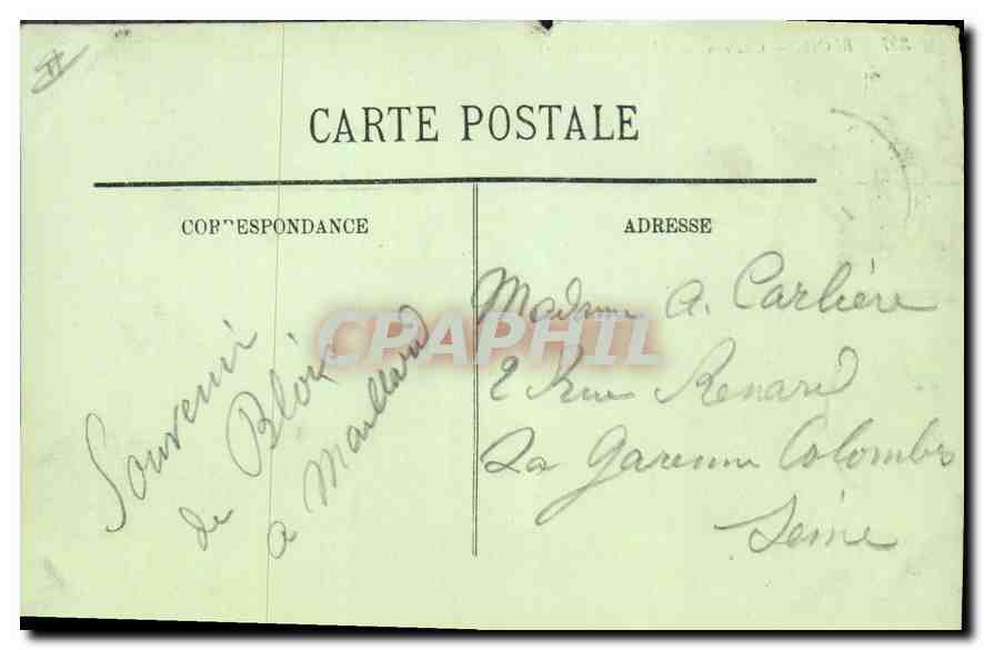 CPA Blois Chateau l'Attique Ouest  — Verso