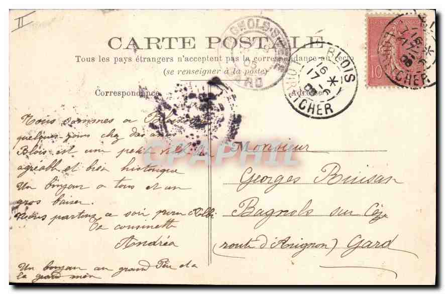 CPA Blois Le Pont sur la Loire  — Rückseite
