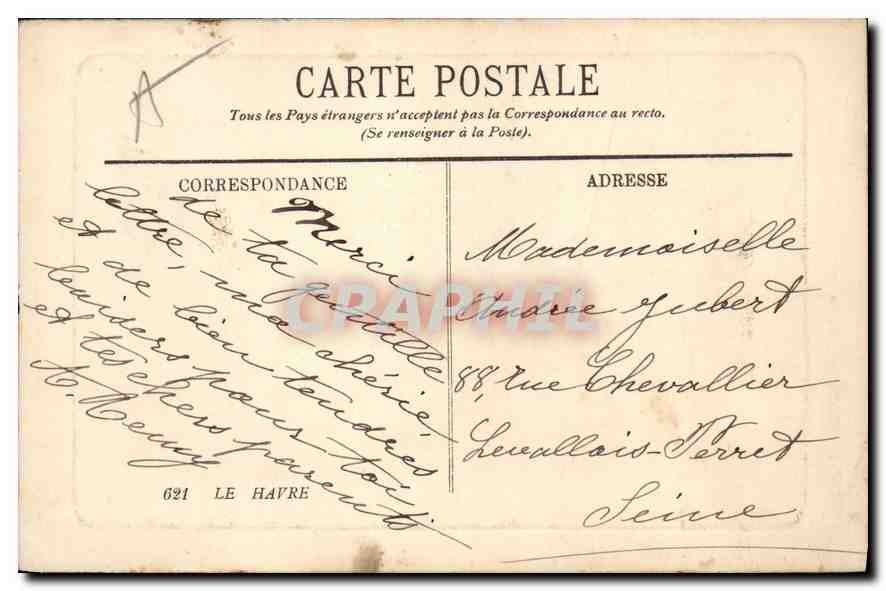 CPA Le Havre Vue generale prise du emaphore  — Rückseite