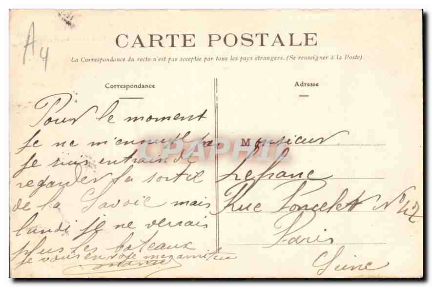 CPA Le Havre Tempete du 13 Mars 1906 La Jetee Nord  — Rückseite