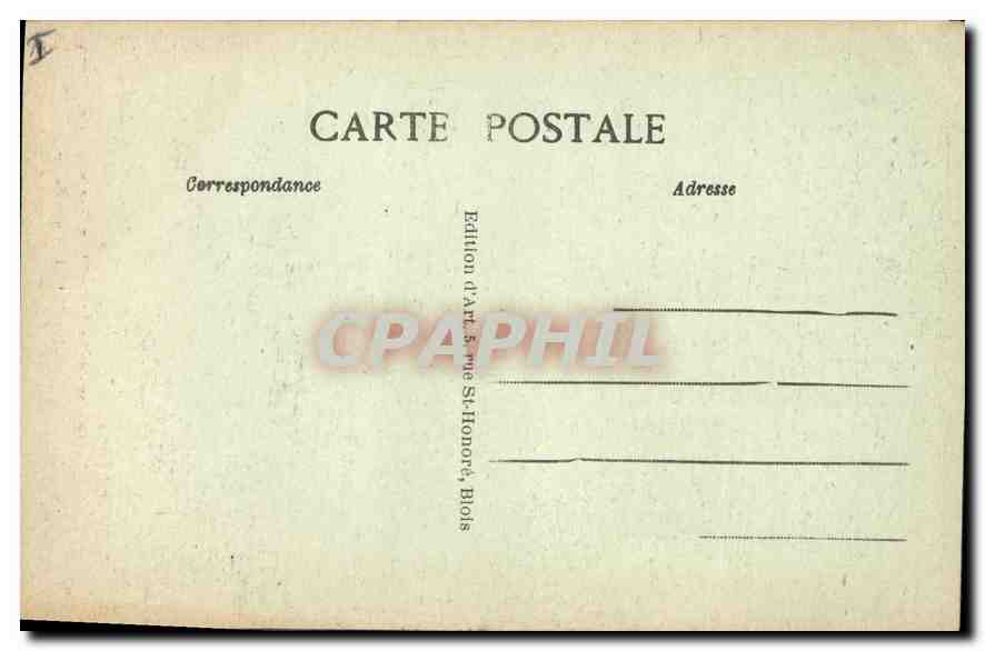 CPA Grand Hotel d'Angleterre et de Chambord Blois Le Chateau Galerie de Charles d'Orleans  — Verso