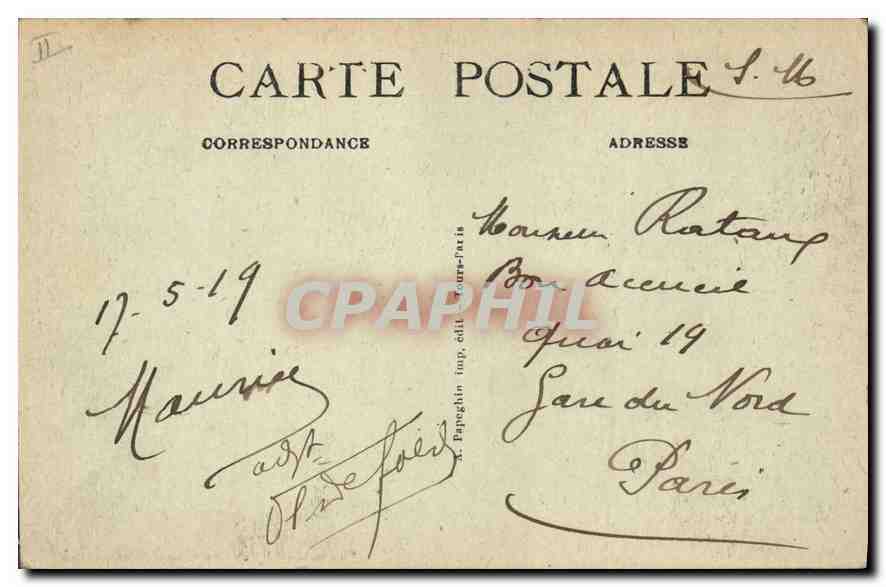 CPA Blois L'Escalier Denis Papin  — Verso
