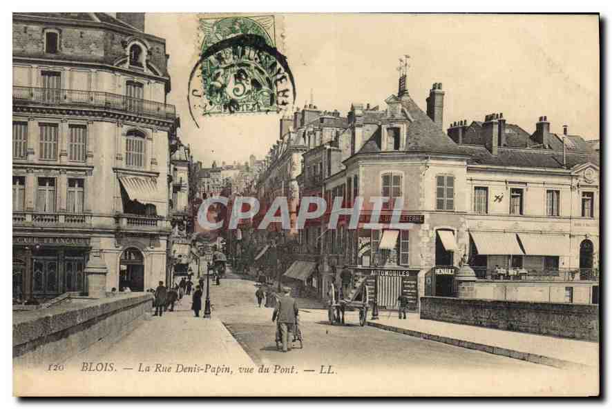 CPA Blois la Rue Denis Papin vue du Pont 