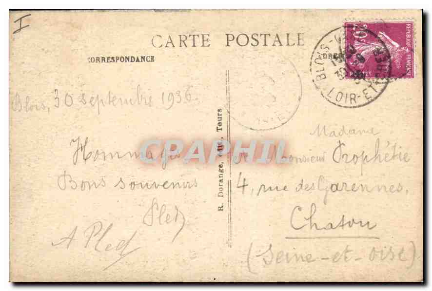 Église Saint-Nicolas — Blois (Loir-et-Cher) — R.D. n°41 — Verso