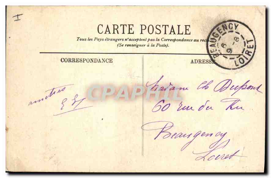 CPA Blois Panorama  — Verso