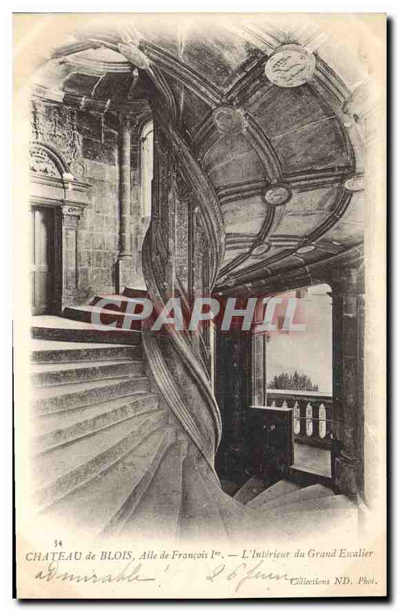 CPA Chateau de Blois Aile de Francois Ier l'Interieur du Grand Escalier 