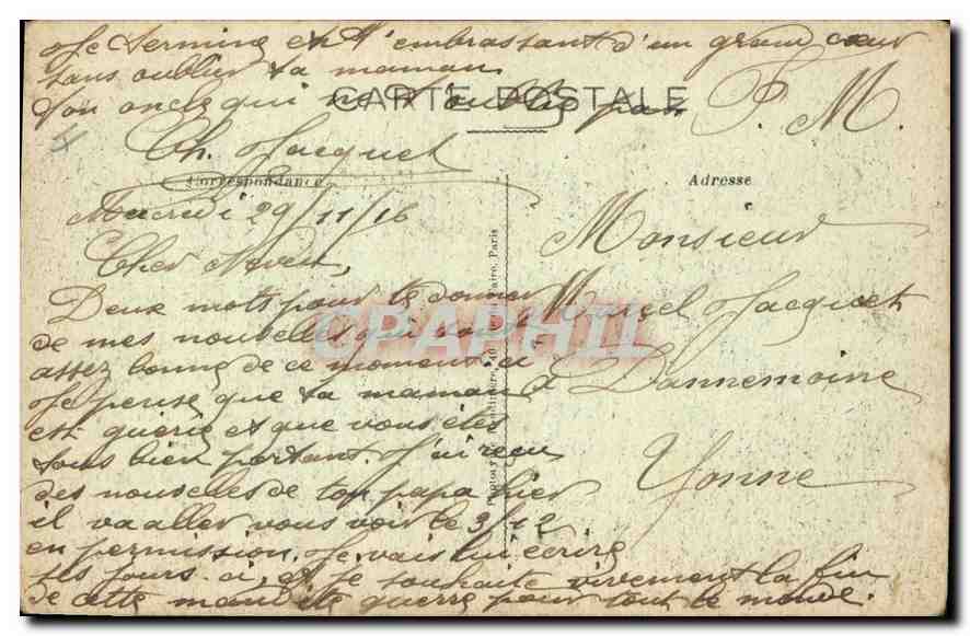Bombardement de Verdun — Une Église — Phot Express, n° 1159 — Verso