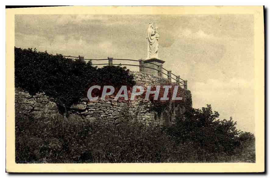 CPA La Canourgue Lozere statue de la Vierge erigee sur le Fort St Amans 