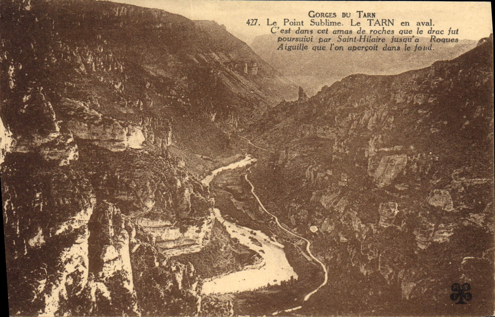 Gorges du Tarn — Le Point Sublime en aval — éditeur inconnu, n° 427