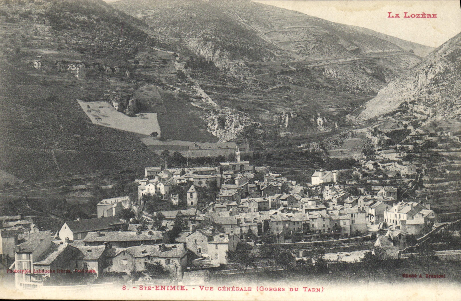 Ste-Enimie - Vue générale (Gorges du Tarn) — La Lozère, éditée par Éditeur A. Trantos