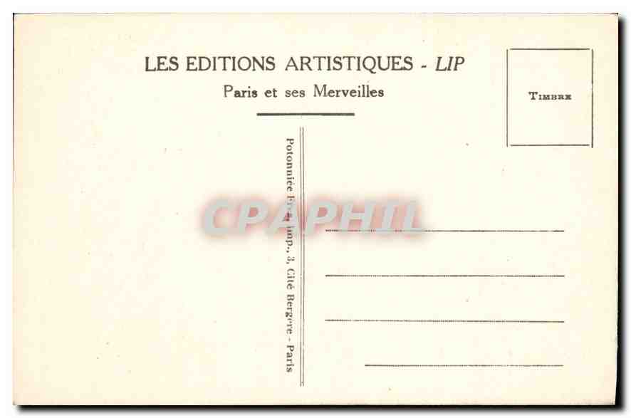 CPA Paris l'Arc de Triomphe qui Abrite la Tombe du Soldat inconnu  — Rückseite