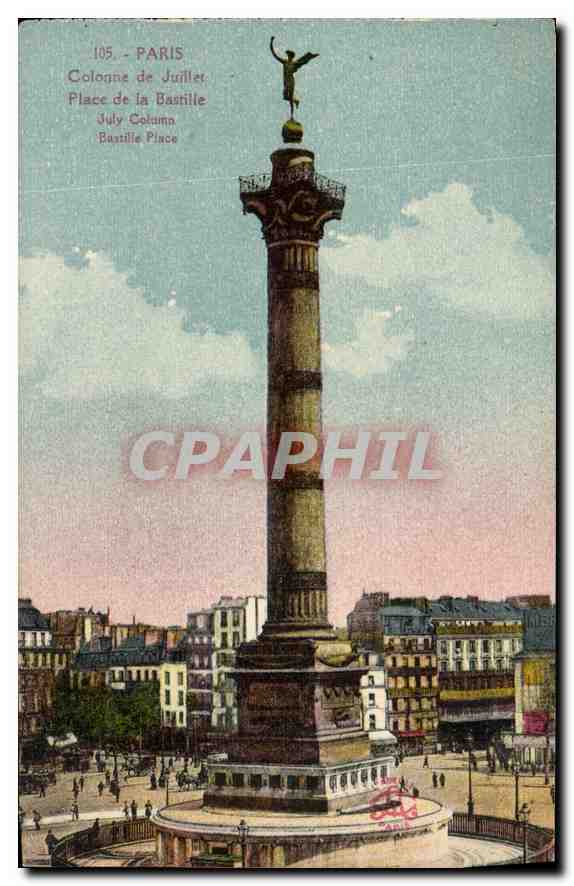 CPA Paris Colonne de Juillet place de la Bastile 