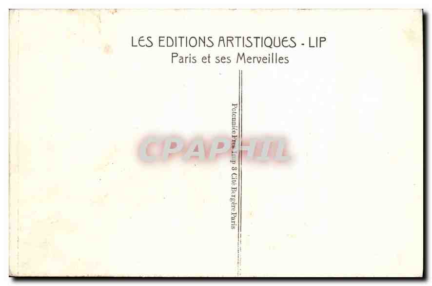 CPA Paris la Basilique du Sacre Coeur de Moutmartre  — Rückseite