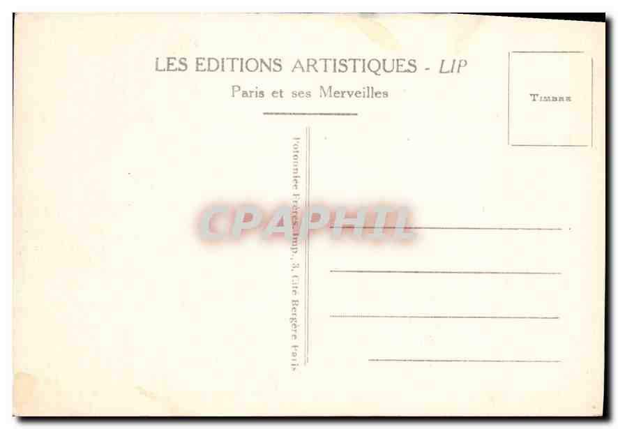 CPA Paris Opera et la Station du Metro  — Rückseite