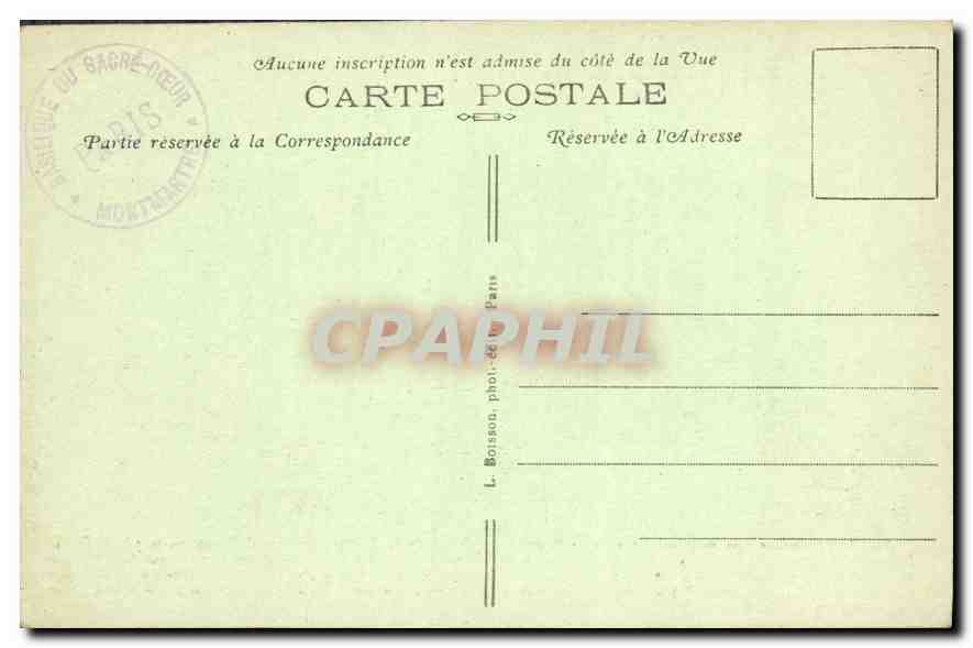 Paris — Basilique du Sacré-Cœur — L. Boisson, phot. de la France, n° 115 — Verso