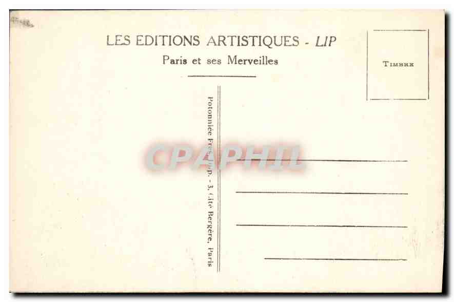 CPA Paris le Palais du Luxembourg  — Rückseite