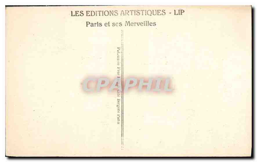 CPA Paris le Trocadero vu sous la Tour Eiffel  — Rückseite