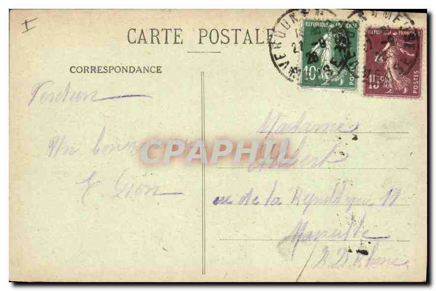 CPA Verdun Bombarde rue Mazel et Mexe Militaire  — Rückseite