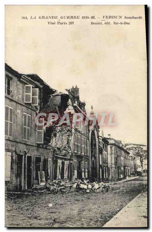 CPA La Grande Guerre 1614 16 Verdun Bombarde 