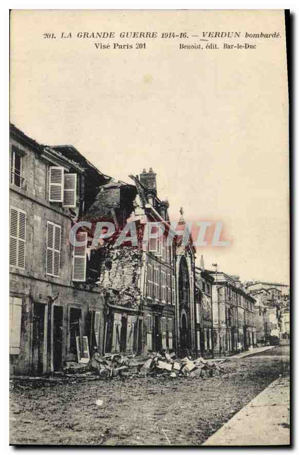 CPA La Grande Guerre 1914 16 Verdun Bombarde 