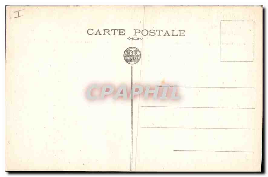 Verdun — Cimetière Militaire du Faubourg Pavé et la Croix centrale — Éditions Verdun — Verso