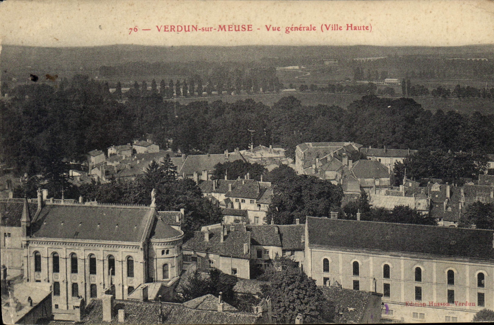 CPA Verdun sur Meuse vue generale Ville Haute 