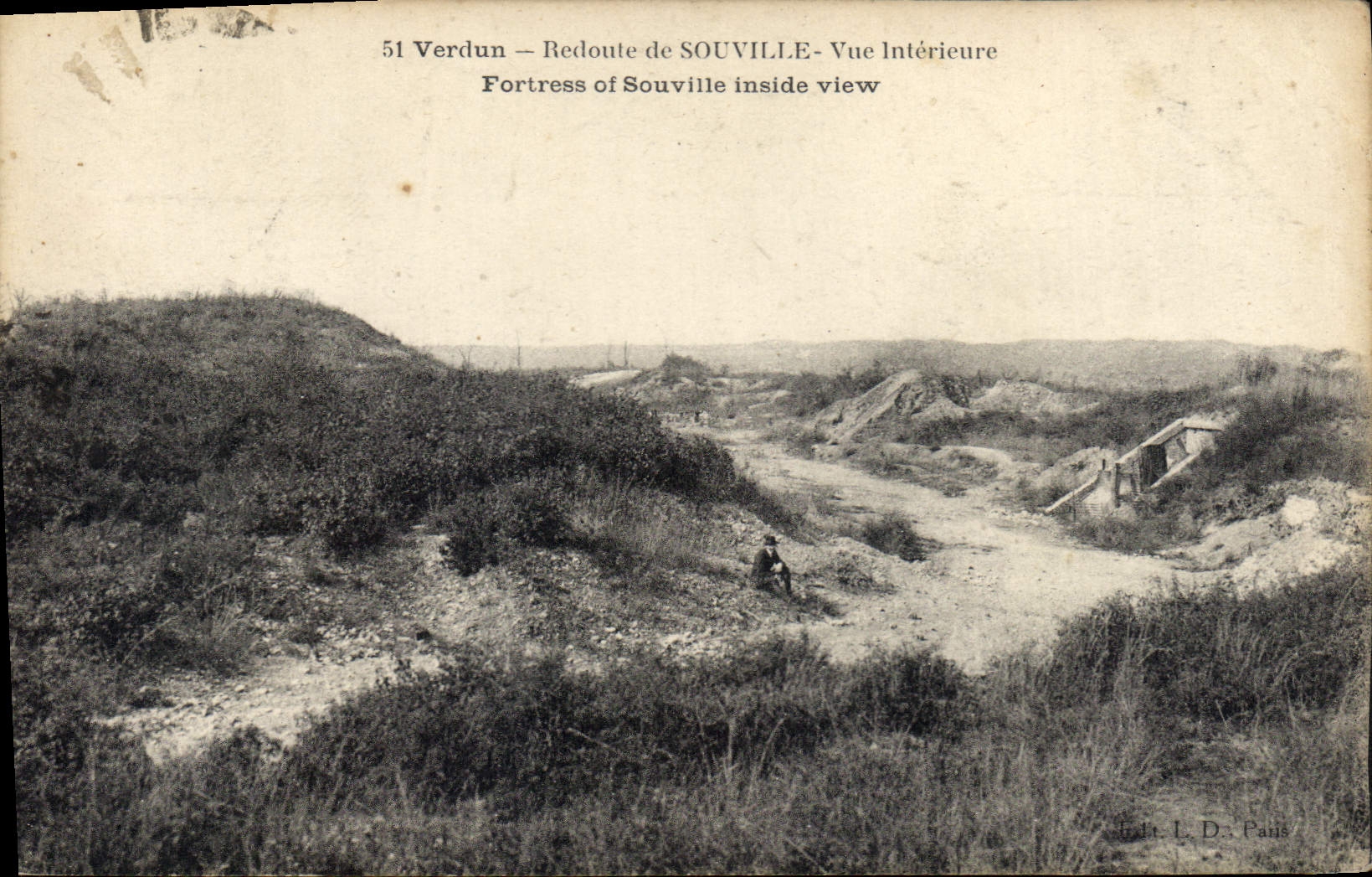 Verdun — Redoute de SOUVILLE — Vue Intérieure — Éd. L. Da Paris
