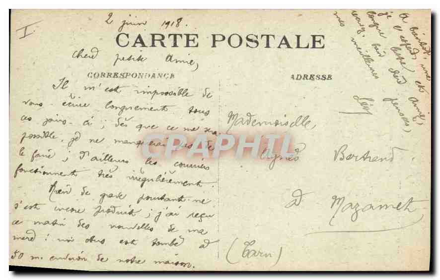 Verdun — Rue des Hauts-Degrés après le bombardement — L. C. H., Visé Paris, n° 532 — Achterkant
