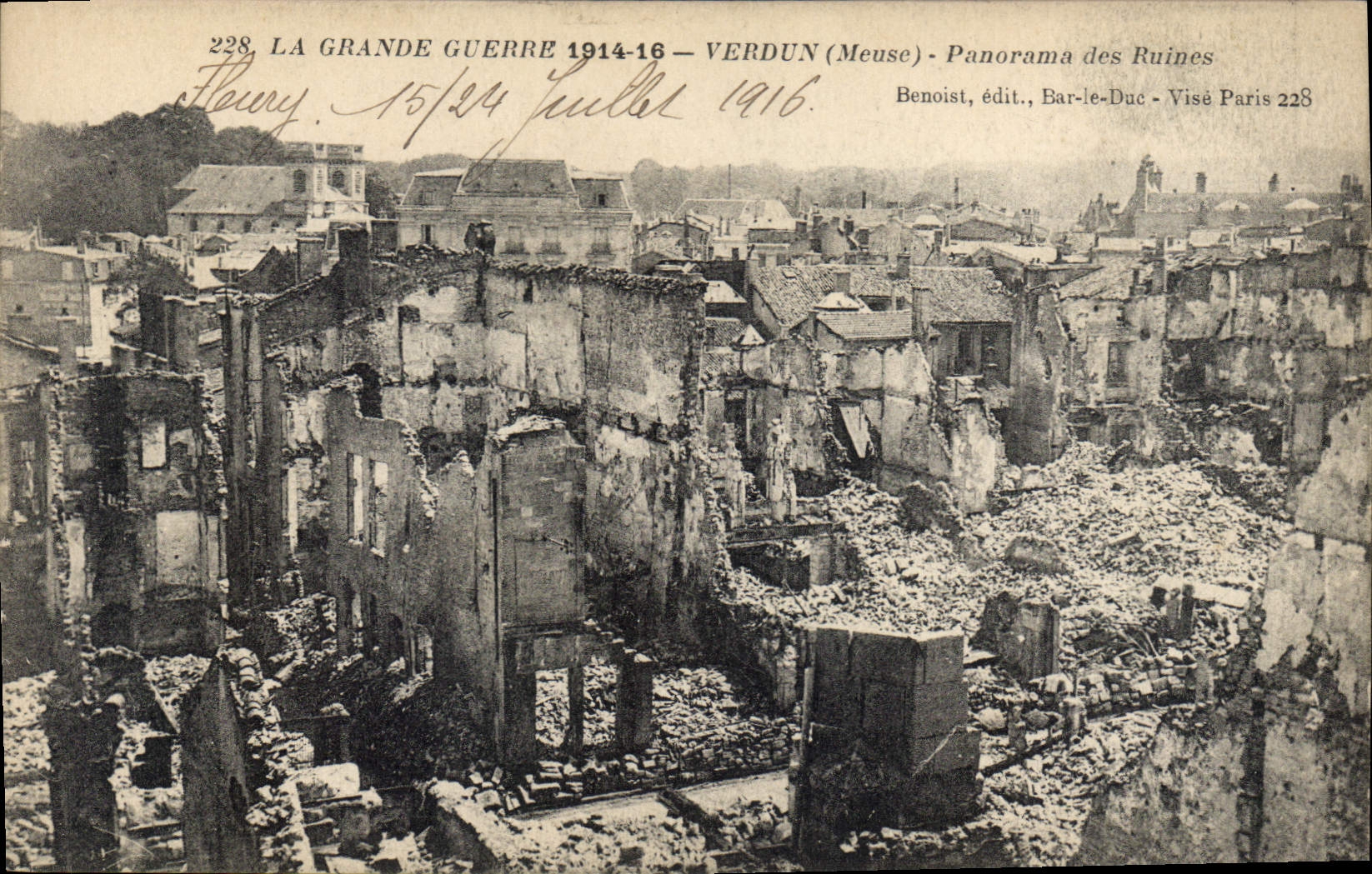 Verdun (Meuse) — Panorama der Ruinen — Benoist, Verlag, Bar-le-Duc - Visé Paris 228