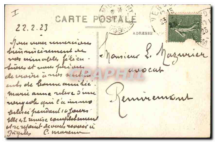 Verdun — Vue générale sur la Cathédrale et Rue de la Belle-Vierge — Photo Y — Verso