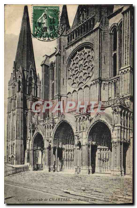CPA Cathedrale de Chartres portail Sud 