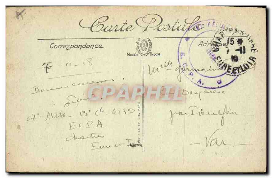 CPA Chartres la Cathedrale Portail Sud  — Rückseite