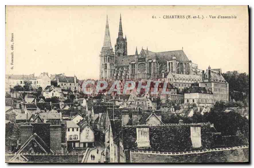 Chartres (E.-et-L.) — Vue d'ensemble — G. Forcault, édit., Dranz