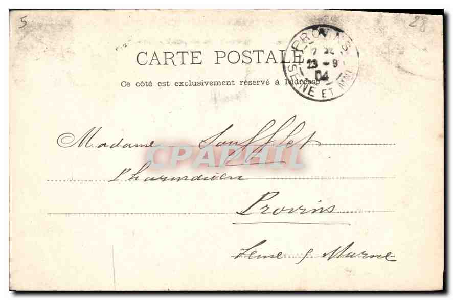 CPA Chartres Eglise Saint Pierre vue prise rue Petion  — Verso