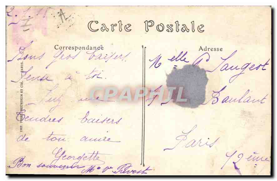 CPA Chartres Monument eleve a la Memoire de Noel Ballay  — Rückseite